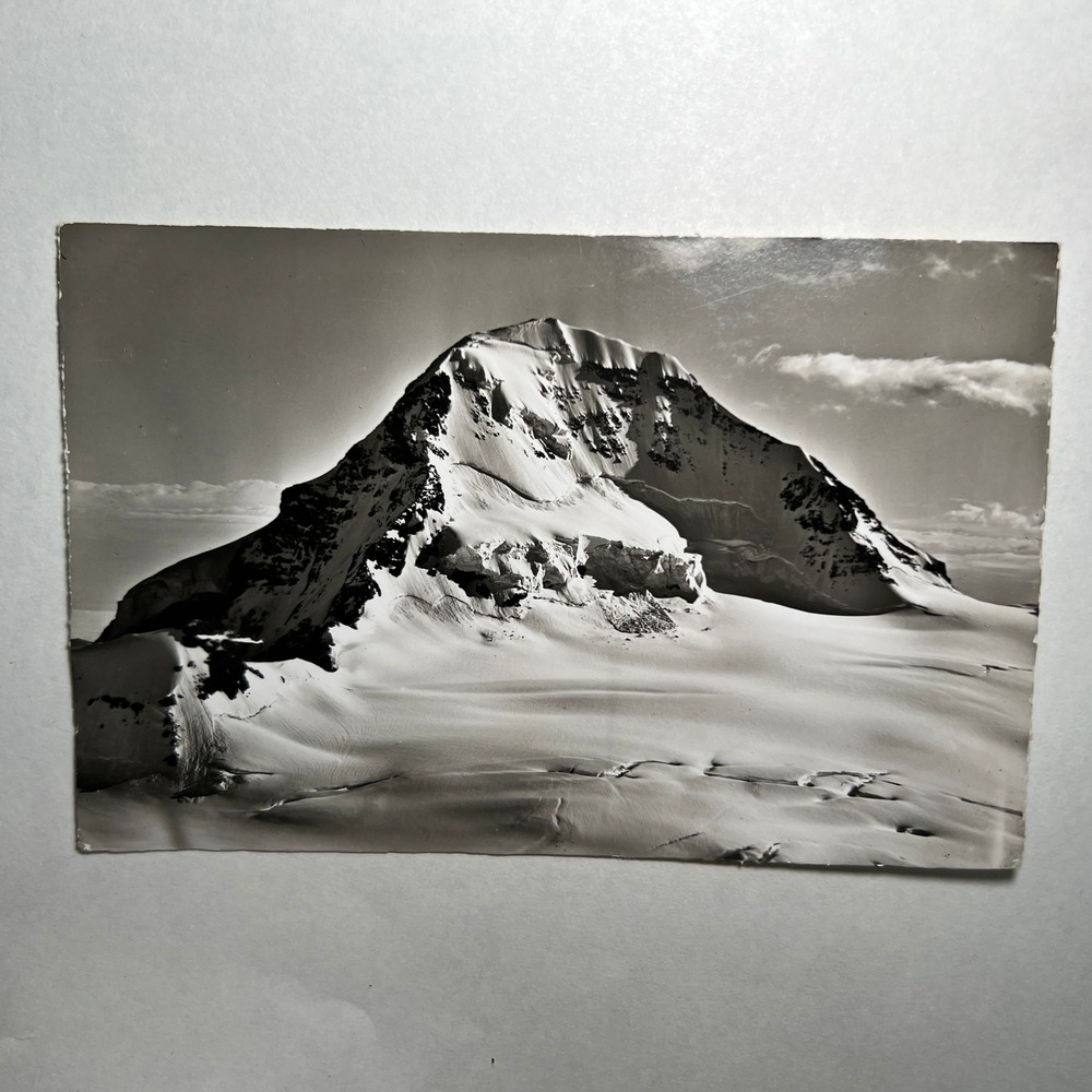 VTG 1940s Postcard RPPC Der Monch Jungfraujoch Switzerland Mt Gyger Klopfenstein